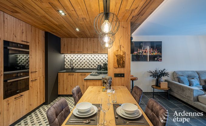 Luxury apartment in Amel: romantic stay for 4 people with sauna and jacuzzi in the Ardennes