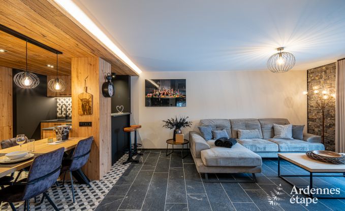 Luxury apartment in Amel: romantic stay for 4 people with sauna and jacuzzi in the Ardennes
