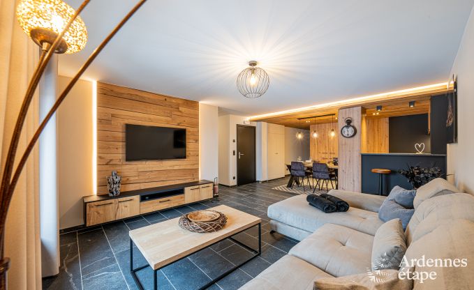 Luxury apartment in Amel: romantic stay for 4 people with sauna and jacuzzi in the Ardennes