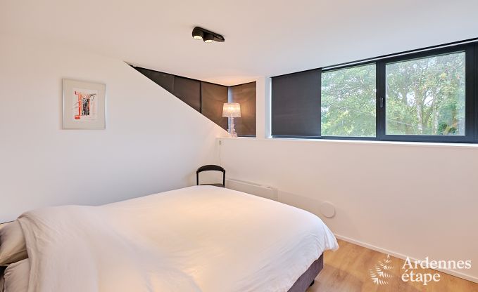 Spacious luxury villa in Bertrix for 16 people with heated outdoor pool and private terrace by the water