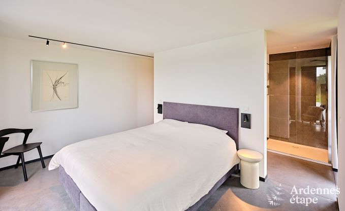 Spacious luxury villa in Bertrix for 16 people with heated outdoor pool and private terrace by the water