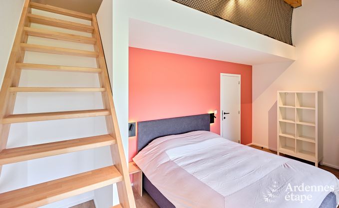 Spacious luxury villa in Bertrix for 16 people with heated outdoor pool and private terrace by the water