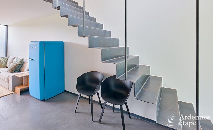 Spacious luxury villa in Bertrix for 16 people with heated outdoor pool and private terrace by the water