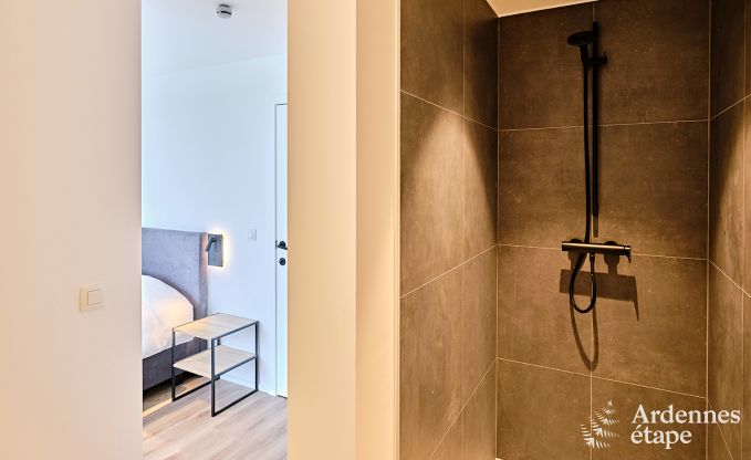 Spacious luxury villa in Bertrix for 16 people with heated outdoor pool and private terrace by the water