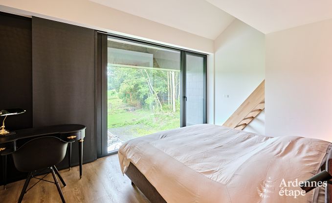 Spacious luxury villa in Bertrix for 16 people with heated outdoor pool and private terrace by the water