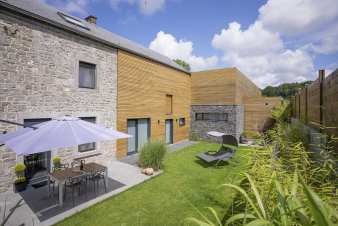 Deluxe holiday home with wellness space for two persons in Ciney in the Ardennes