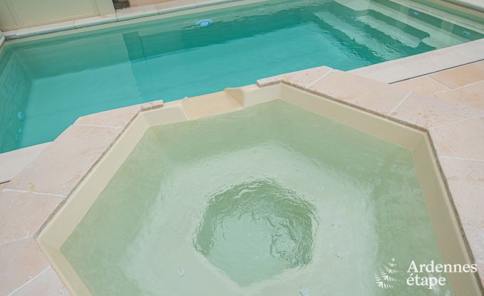 Luxury holiday home in Ciney: house for 8 people with indoor pool, sauna, and private garden