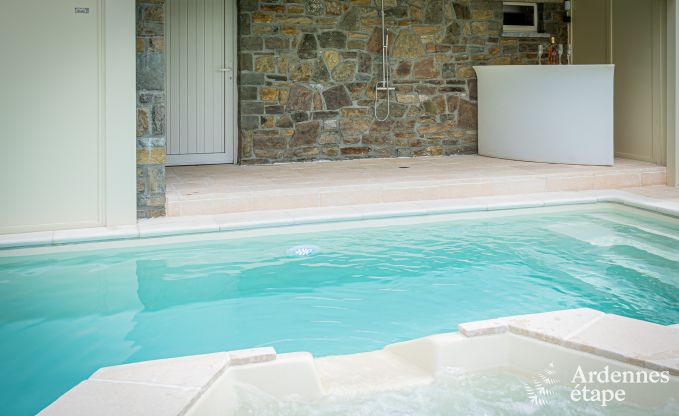 Luxury holiday home in Ciney: house for 8 people with indoor pool, sauna, and private garden