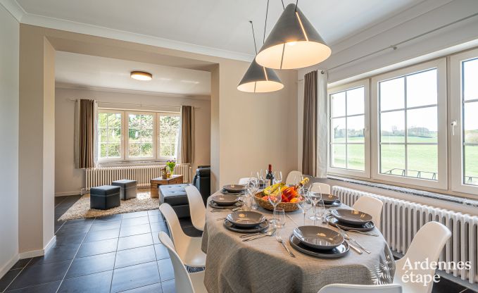 Luxury holiday home in Ciney: house for 8 people with indoor pool, sauna, and private garden