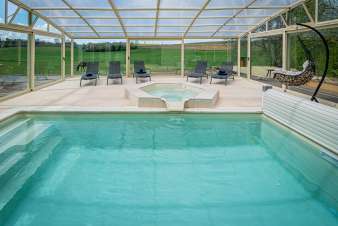 Luxury holiday home in Ciney for 8 people with swimming pool and sauna