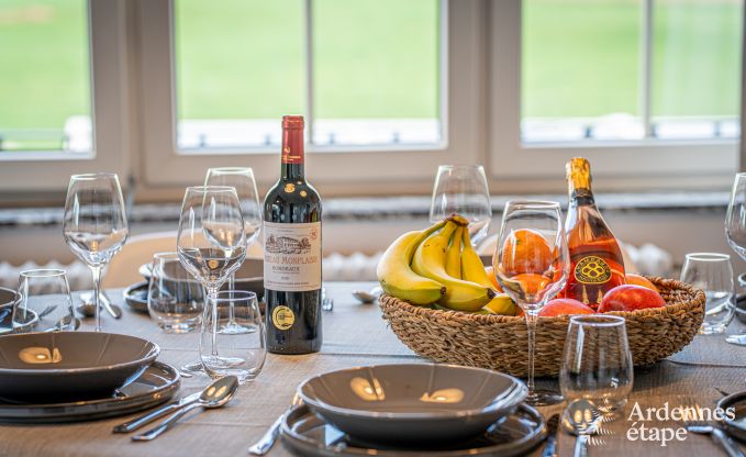 Luxury holiday home in Ciney: house for 8 people with indoor pool, sauna, and private garden