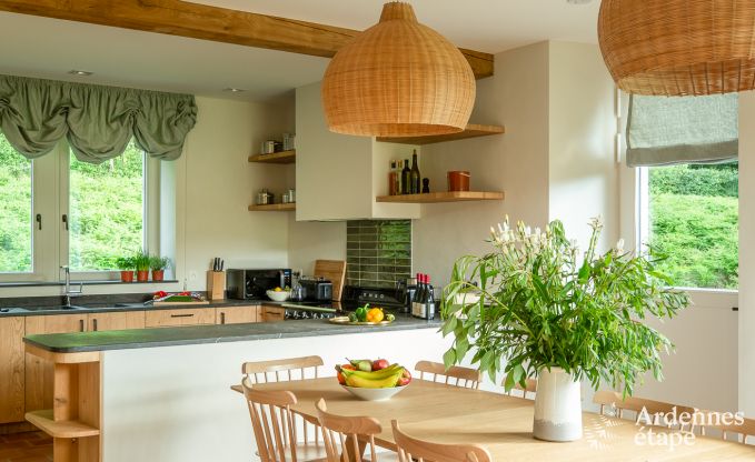 Chalet in Couvin for 8 people: comfortable holiday home with sauna and panoramic view