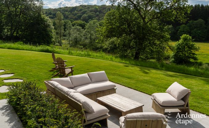 Chalet in Couvin for 8 people: comfortable holiday home with sauna and panoramic view