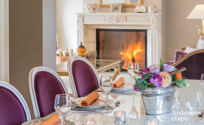 Luxury villa for 8 people in Doische: infrared cabin, jacuzzi, cassette fireplace, pond, and private garden