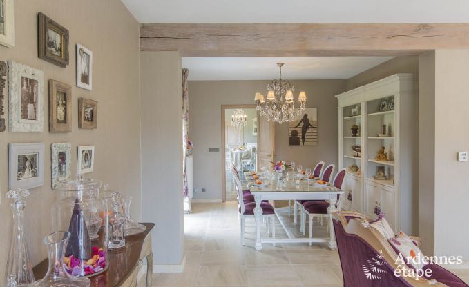 Luxury villa for 8 people in Doische: infrared cabin, jacuzzi, cassette fireplace, pond, and private garden