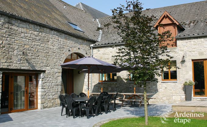 Holiday cottage in Durbuy for 28/38 persons in the Ardennes