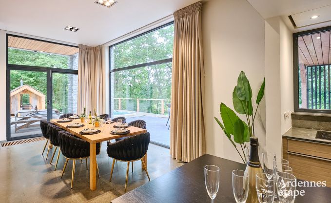 Luxevilla in Durbuy for 8 people with jacuzzi, sauna, covered terrace and private garden