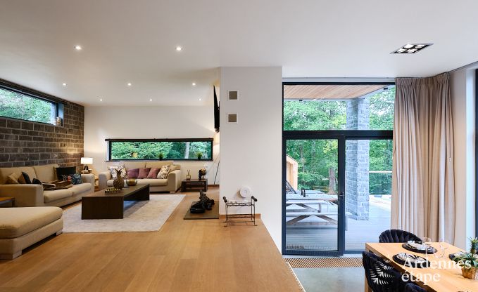 Luxevilla in Durbuy for 8 people with jacuzzi, sauna, covered terrace and private garden