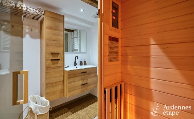 Charming holiday home for 8 people in Florenville with 4 bedrooms, wellness and play tower on the Semois