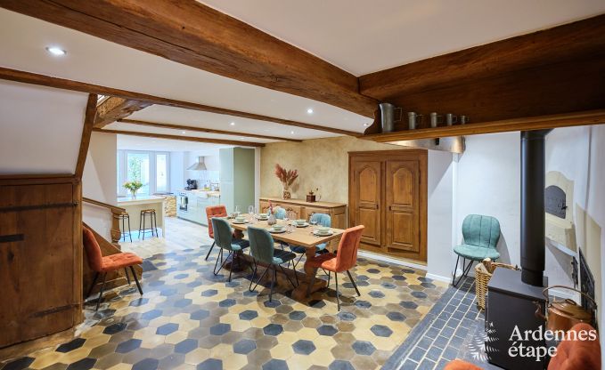 Charming holiday home for 8 people in Florenville with 4 bedrooms, wellness and play tower on the Semois