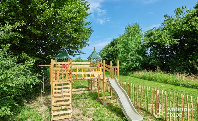 Charming holiday home for 8 people in Florenville with 4 bedrooms, wellness and play tower on the Semois