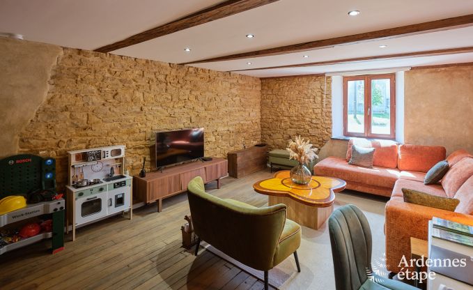 Charming holiday home for 8 people in Florenville with 4 bedrooms, wellness and play tower on the Semois