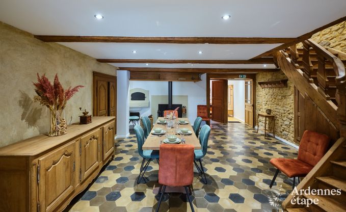 Charming holiday home for 8 people in Florenville with 4 bedrooms, wellness and play tower on the Semois