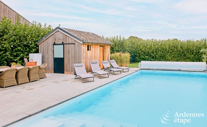Spacious comfortable holiday home for 10 people in Voeren with private pool, jacuzzi and garden