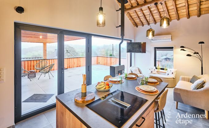 Cosy holiday home in Francorchamps for 4 people with private terrace and wood pellet stove