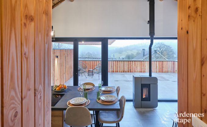 Cosy holiday home in Francorchamps for 4 people with private terrace and wood pellet stove