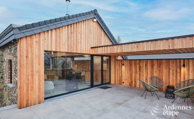 Cosy holiday home in Francorchamps for 4 people with private terrace and wood pellet stove