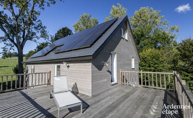 Holiday home for families in Gouvy with swimming pool, sauna and view in the Ardennes