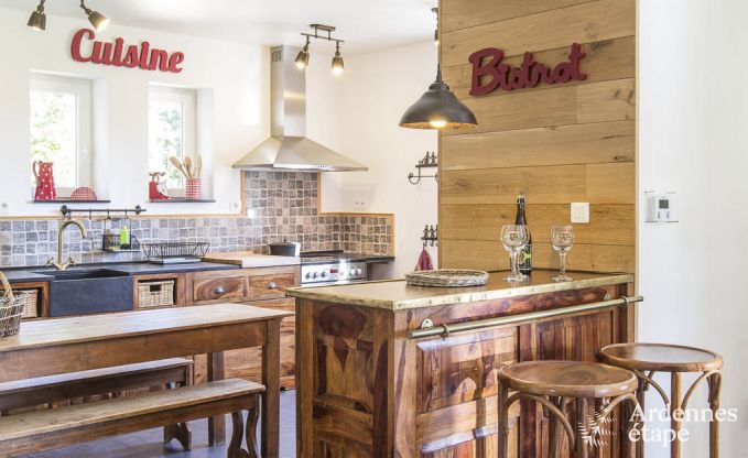 Holiday home for families in Gouvy with swimming pool, sauna and view in the Ardennes