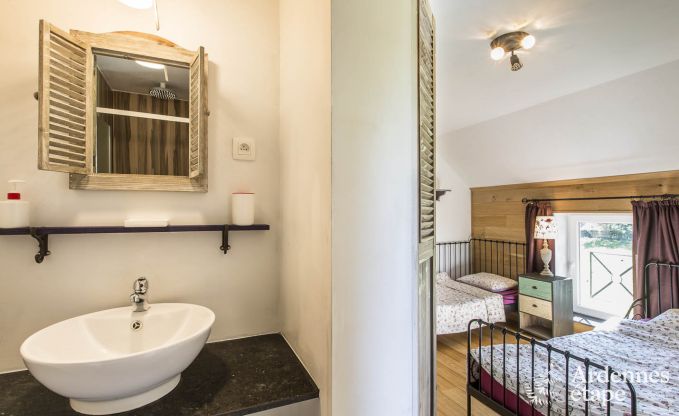 Holiday home for families in Gouvy with swimming pool, sauna and view in the Ardennes