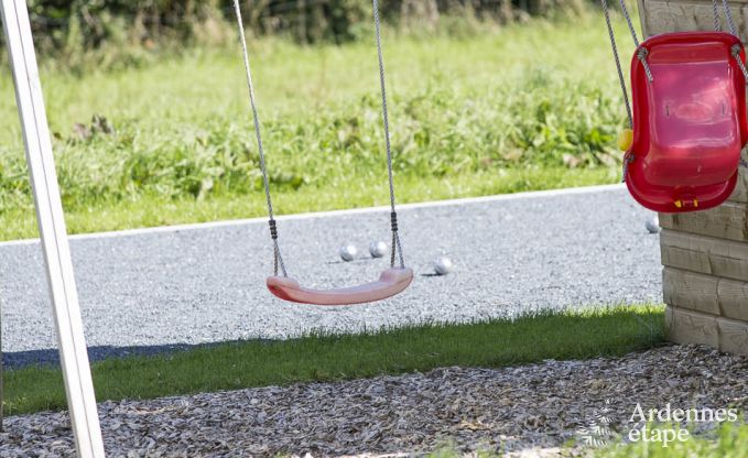 Holiday home for families in Gouvy with swimming pool, sauna and view in the Ardennes
