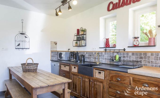 Holiday home for families in Gouvy with swimming pool, sauna and view in the Ardennes