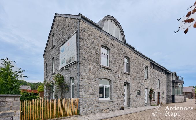 Charming holiday home for 6 people in Han-sur-Lesse with private terrace on the water