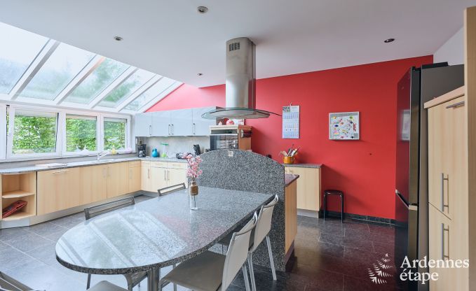 Charming holiday home for 6 people in Han-sur-Lesse with private terrace on the water