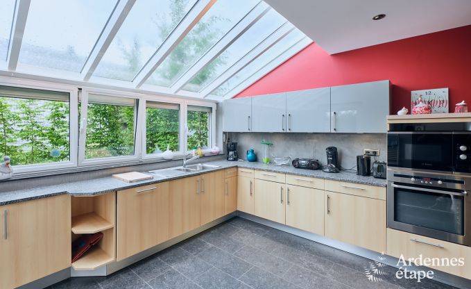 Spacious holiday home consisting of two adjoining buildings in Han-sur-Lesse for 13 people with indoor swimming pool