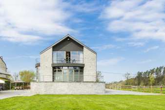 Holiday home consisting of two adjoining buildings in Han-sur-Lesse, 13 people, 6 bedrooms, indoor swimming pool, private garden, Ardennes