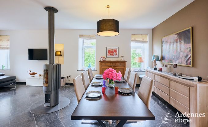 Charming holiday home for 6 people in Han-sur-Lesse with private terrace on the water