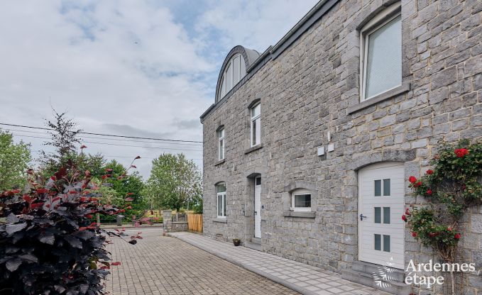 Charming holiday home for 6 people in Han-sur-Lesse with private terrace on the water