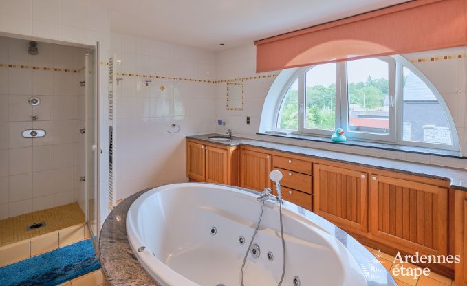 Charming holiday home for 6 people in Han-sur-Lesse with private terrace on the water