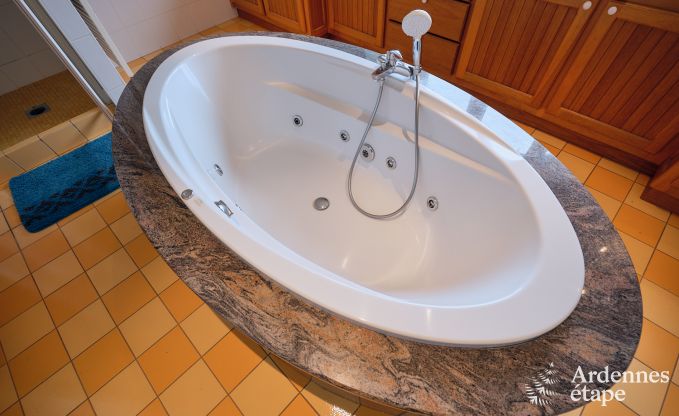 Charming holiday home for 6 people in Han-sur-Lesse with private terrace on the water