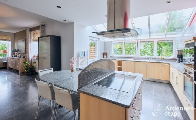 Charming holiday home for 6 people in Han-sur-Lesse with private terrace on the water