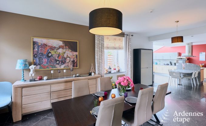 Charming holiday home for 6 people in Han-sur-Lesse with private terrace on the water