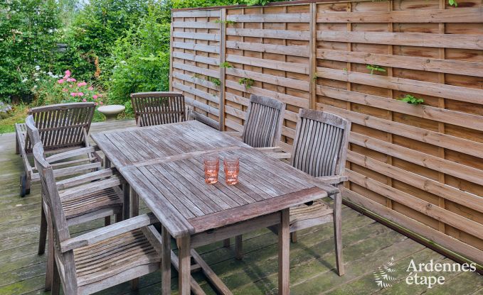 Charming holiday home for 6 people in Han-sur-Lesse with private terrace on the water