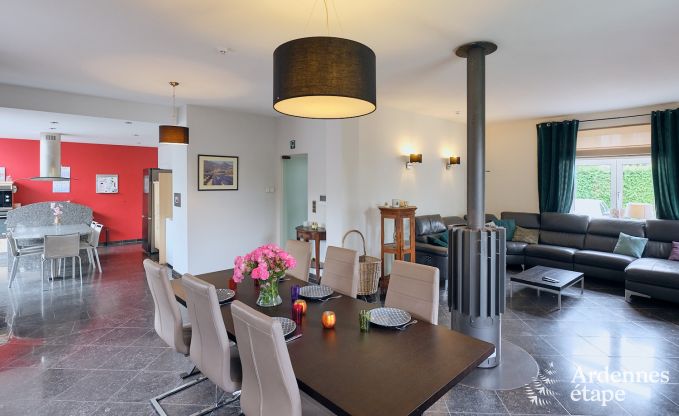 Charming holiday home for 6 people in Han-sur-Lesse with private terrace on the water