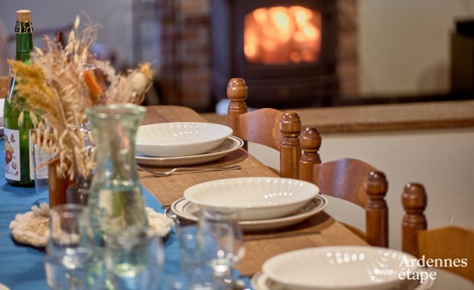 Cosy holiday home in Havelange for 10 people with garden and wood stove in the Condroz