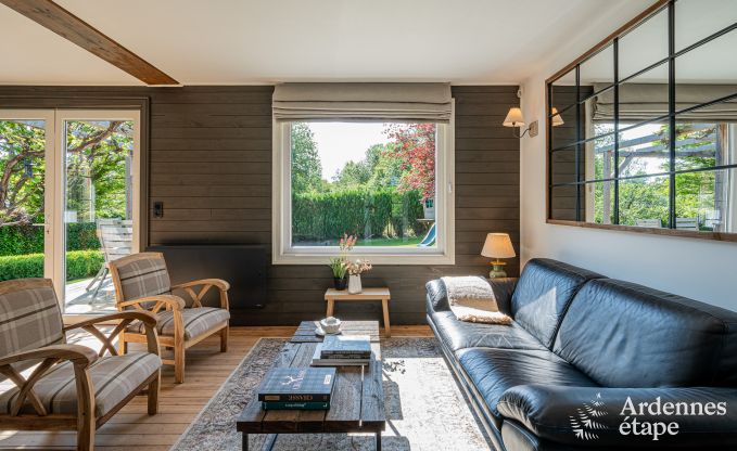 Charming holiday home in Herbeumont for 6 people with private garden, 3 bedrooms and wood pellet stove